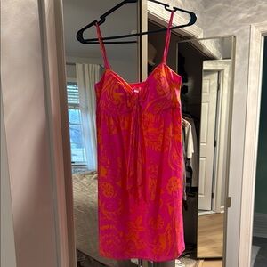 Vibrant Pink and Orange Women's Lilly Dress